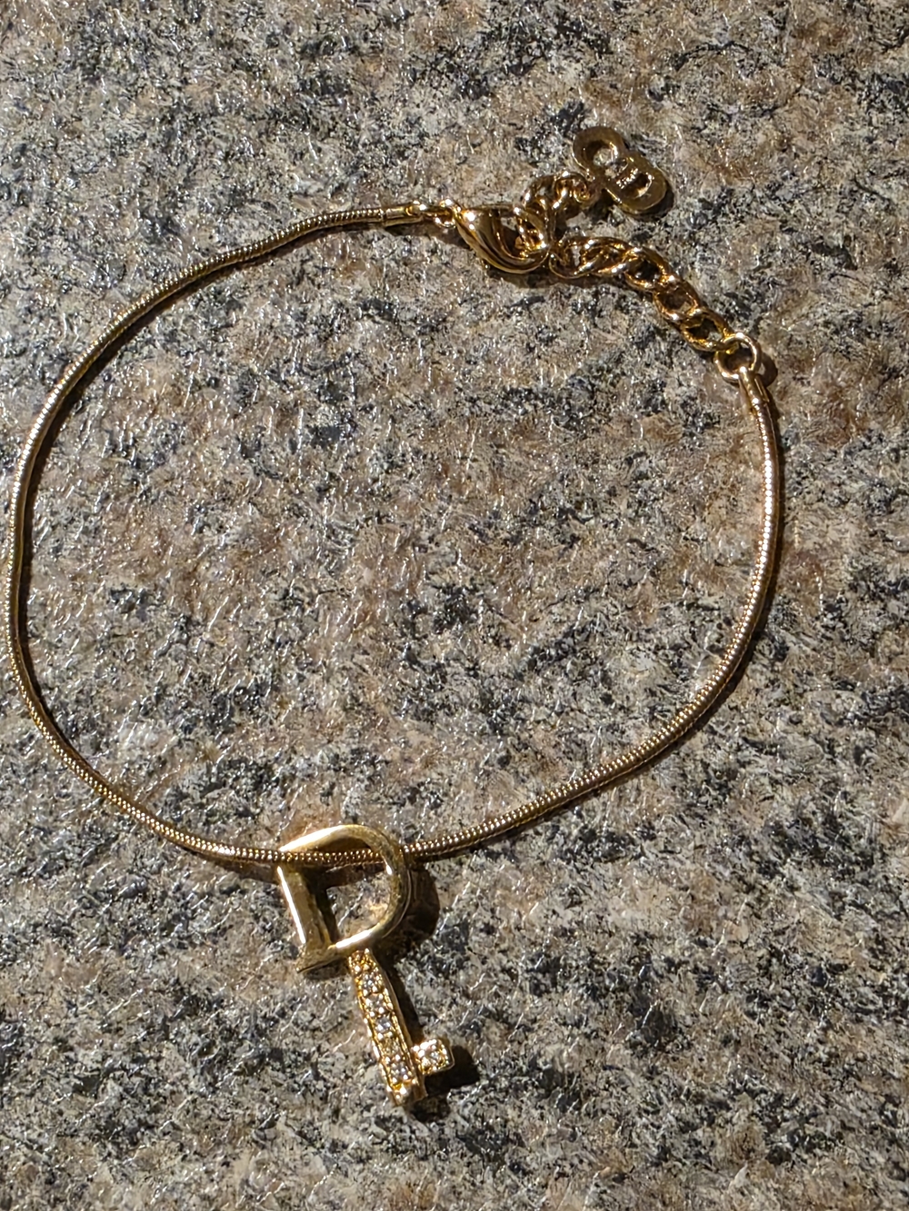 Dior Gold Key Charm Bracelet / Gorgeous